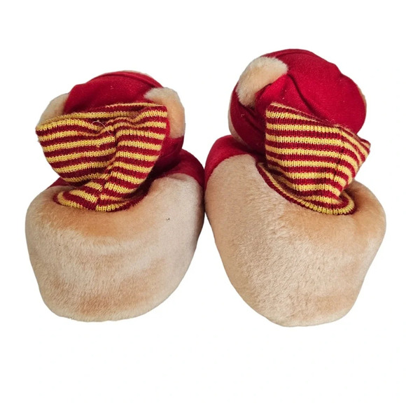 Winnie the Pooh nightcap soft slippers red yellow size 5 - 6 small - Picture 3 of 8